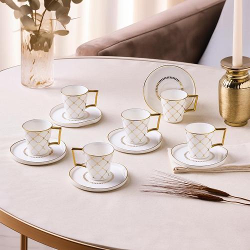Perla 12 Parça 6 Kişilik Kahve Fincan Takımı 90 ml
