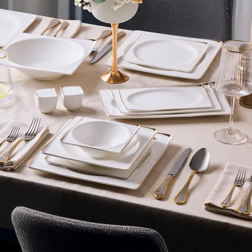 Crystal İxir Gold 56 Parça 12 Kişilik Yemek Takımı