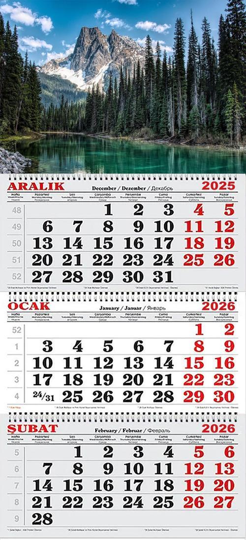  2026 Yılı Gemici Takvimi-Dağlarda Eriyen Karlar