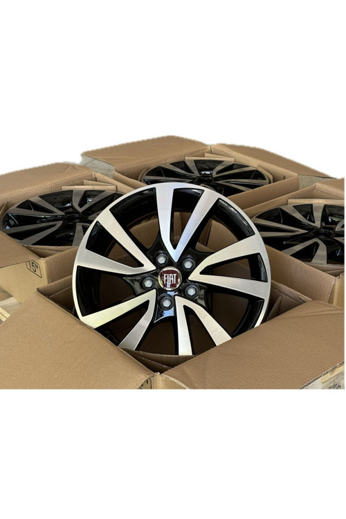 Fiat Egea 15" Diamond Cut Jant Takımı Bijon Ve Arma Takımı Dahil Komple Set