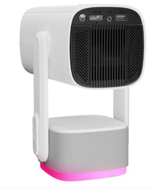 PJ08 Beyaz 5200mAh Otomatik 720P HD 4K Destekli 5200 Lümen Android 11 Ekran HD Proje