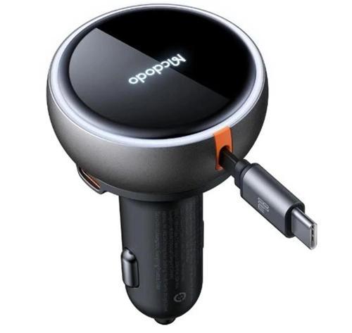 CC-4850 80W USB-C Geri çekilebilir kablo Hızlı araç şarj cihazı