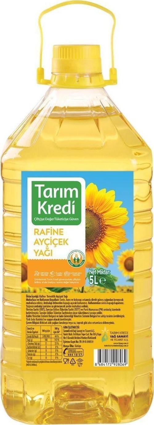 Ayçiçek Yağı Dar Ağızlı Pet 5 L