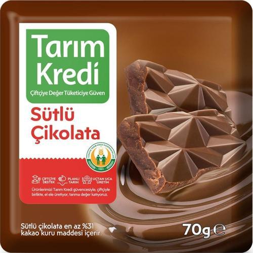 Kare Çikolata Sütlü 70 G