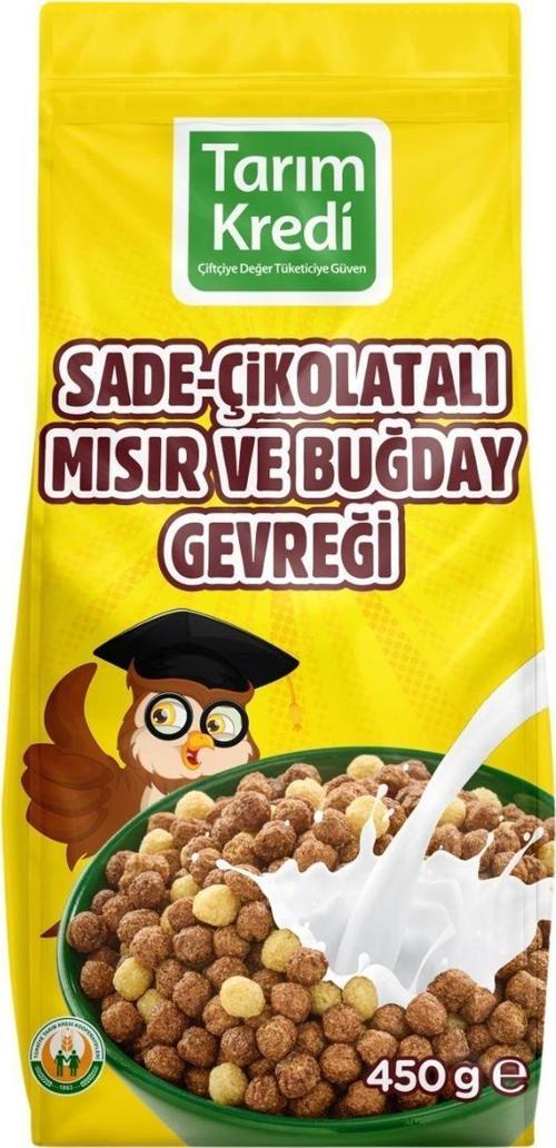 Sade-Çikolatalı Mısır Ve Buğday Gevreği 450 G