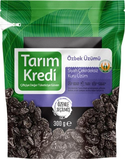 Özbek Cinsi Siyah Çekirdeksiz Kuru Üzüm 300 G