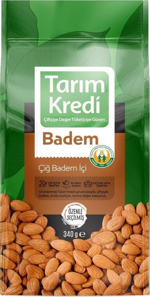Paketli İç Çiğ Badem Naturel 340 G