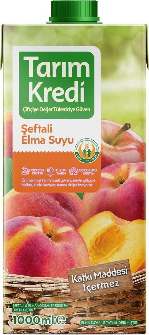 %100 Şeftali Elma Suyu 1 L