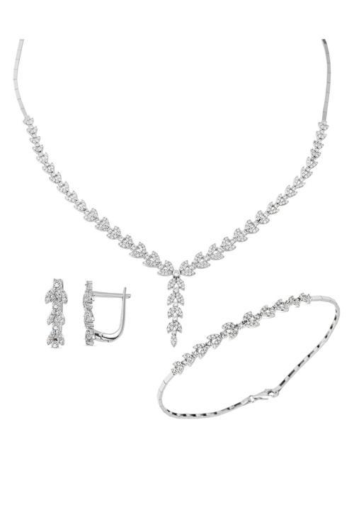 Venedik Beyaz Altın Takı Seti