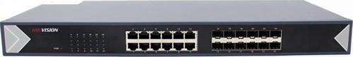 DS-3E0524TF 24 Portlu 12 Port Rj45 12 Port Fiber Yönetilemez L2 Gigabit Switch