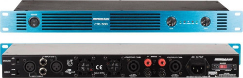 Bergmann CTD-300-2X450W 4 Ohm D Class Switch Amplifier Stereo 1U