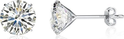 Diamond Serisi Tektaş Aşk Stylish/Night Gümüş Kadın Küpe 7 MM