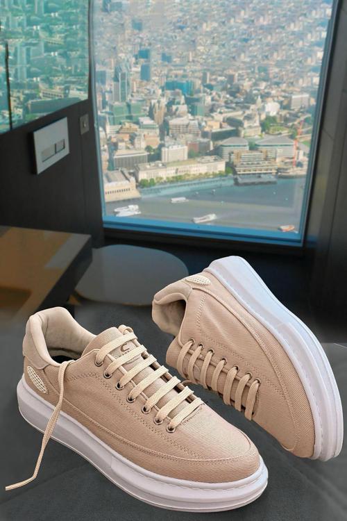 Keten Kalın Taban Erkek Günlük Ayakkabı