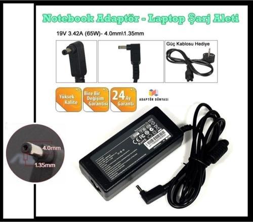 Asus 19v 3.42a 4.0*1.35mm Notebook Adaptör, Laptop Şarj Aleti 4.0mm X 1.35mm