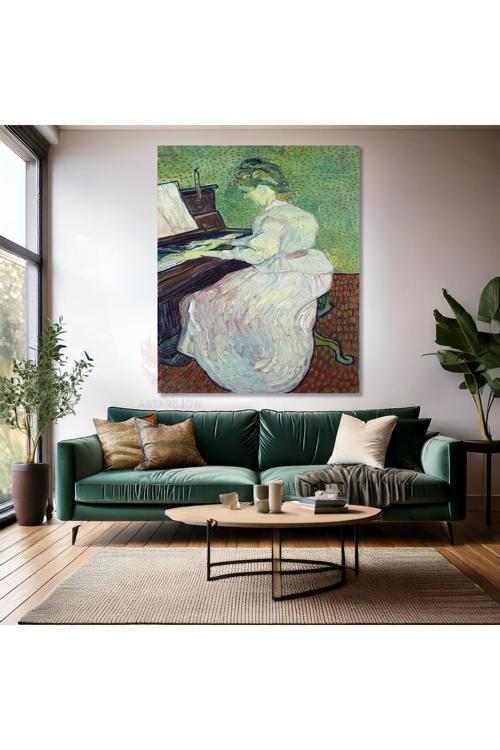 Van Gogh Kanvas Tablo Kanvas Duvar Tablosu Empresyonizm Tablo Marguerite Gachet at the Piano