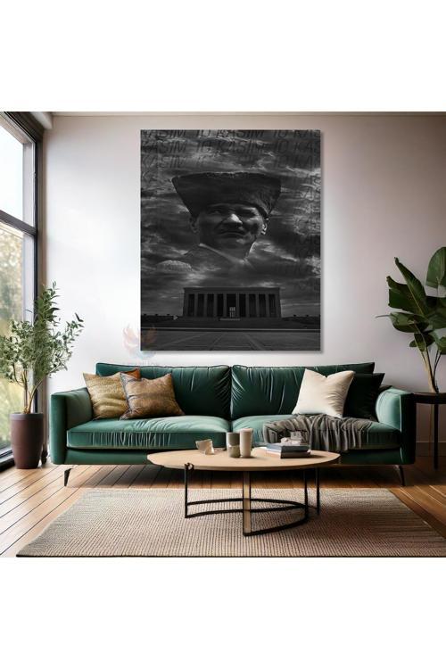 Kanvas Dikey Duvar Tablosu Kanvas Anıtkabir Atatürk Ev Ofis Salon Modern Duvar Tablosu
