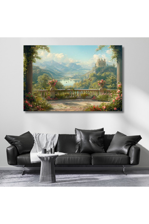 Kanvas Hd Baskı Tablo Fantastik Masal Manzarası Kanvas Duvar Tablosu