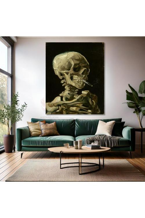 Van Gogh Kanvas Tablo Dijital Baskı Kanvas Duvar Tablosu İskelet Empresyonizm Tablo