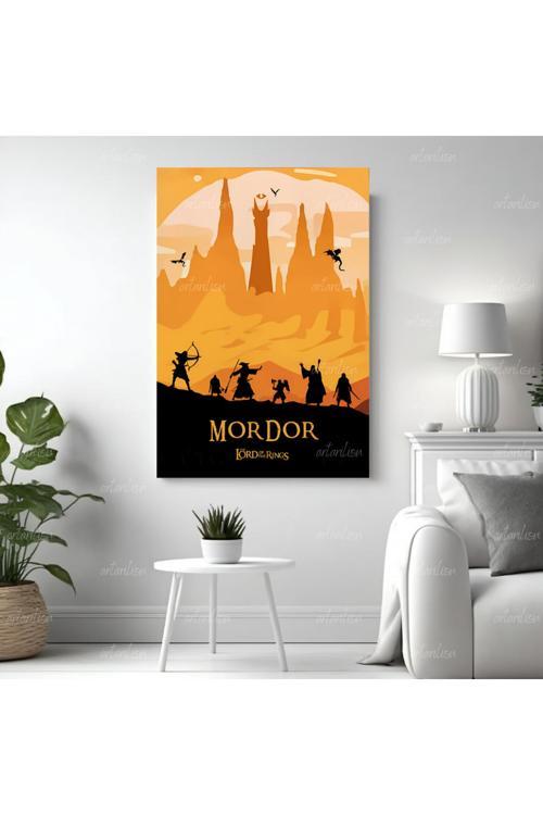 Yüzüklerin Efendisi Mordor Kanvas Tablo  Duvar Dekorasyonu LOTR Oyun Odası Salon Tablosu