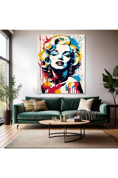 Soyut Tasarım Duvar Tablosu Marilyn Monroe Kanvas Tablo Dijital Baskı Ofis Ev Tablosu