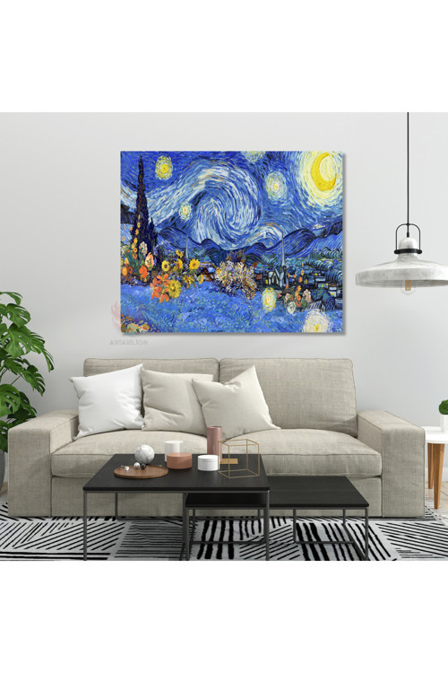 Kanvas Tablo Van Gogh Tablosu Ev Ofis Dekoru Van-Gogh-123 Klasik Duvar Tablosu