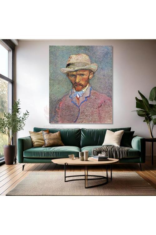 Van Gogh Kanvas Tablo Dijital Baskı Kanvas Duvar Tablosu Self Portrait Empresyonizm Tablo