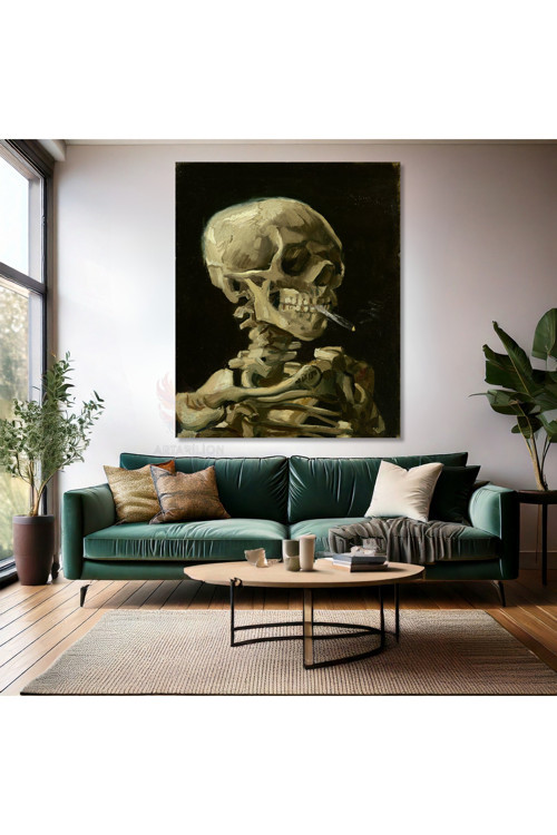 Van Gogh Kanvas Tablo Dijital Baskı Kanvas Duvar Tablosu İskelet Empresyonizm Tablo