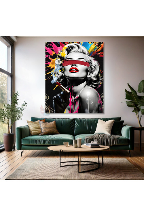 Rujlu Kanvas Tablo Marilyn Monroe Kanvas Tablo Dijital Baskı Ofis Ev Tablosu