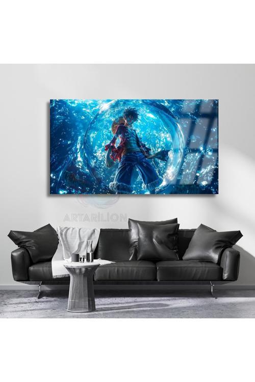 Cam Anime Tablosu One Piece Luffy Dijital Baskı Cam Tablo Dizi Film Anime Tablosu