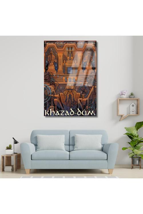 Yüzüklerin Efendisi Cam Khazad-dum Dijital Baskı Kırılmaz Cam Tablo LOTR Cam Tablo