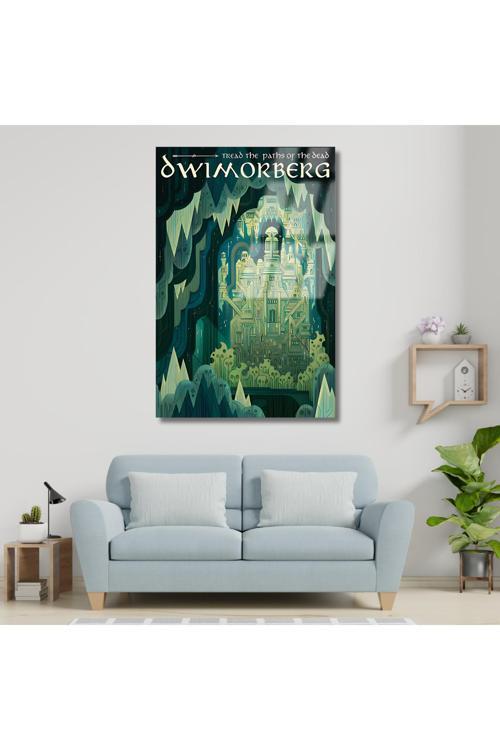 Yüzüklerin Efendisi Cam Dwimorberg Dijital Baskı Kırılmaz Cam Tablo LOTR Cam Tablo