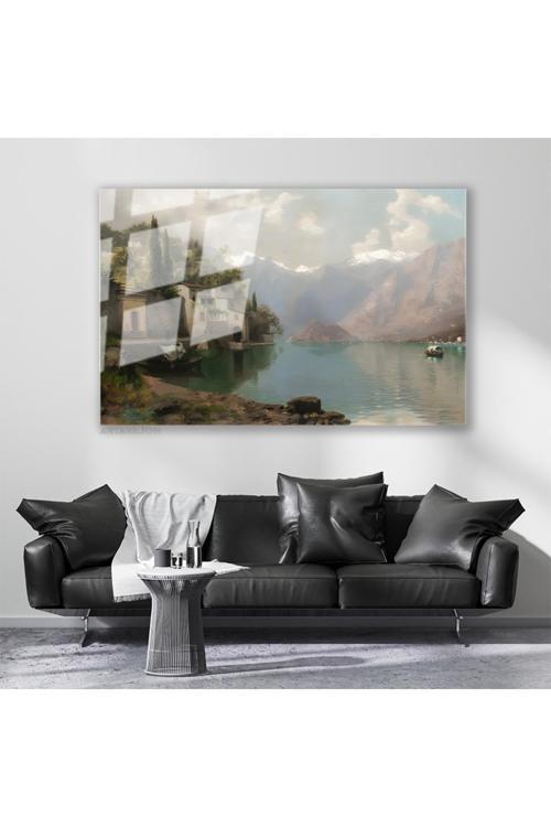 Cam Yatay Duvar Tablosu Cam Gol Manzarasi2 Ev Ofis Salon Modern Duvar Tablosu