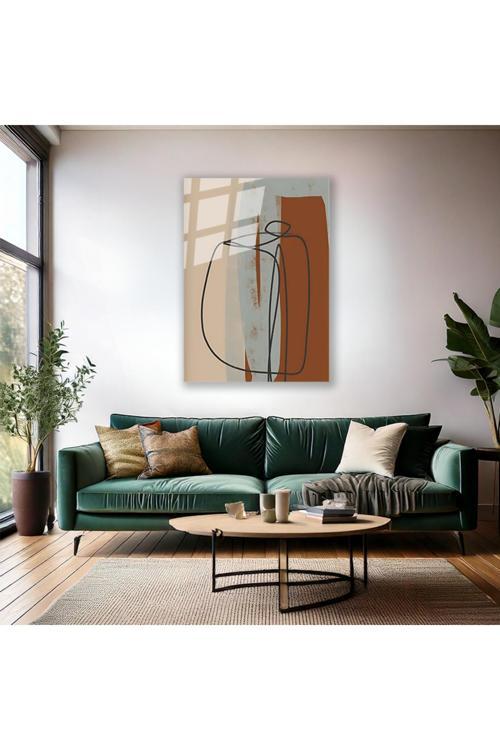 Cam Duvar Tablosu Soyut Dijital Baskı Salon Tablosu Modern Tasarım Tablo