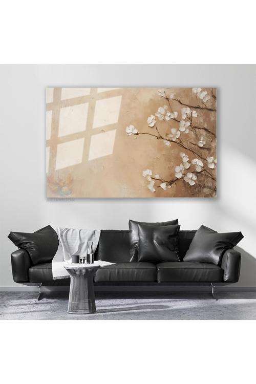 Cam Yatay Duvar Tablosu Cam Soyut Cicek Sanati2 Ev Ofis Salon Modern Duvar Tablosu