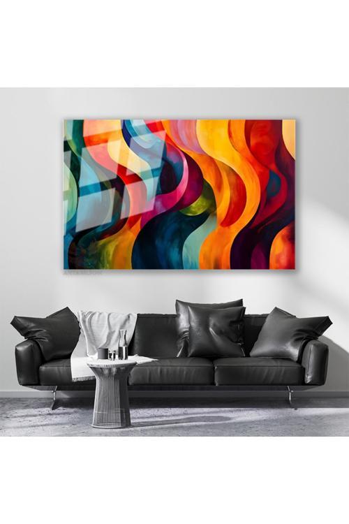 Cam Yatay Duvar Tablosu Cam Soyut Geometrik Sanat9 Ev Ofis Salon Modern Duvar Tablosu