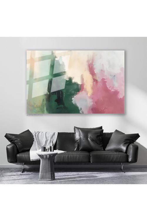 Cam Yatay Duvar Tablosu Cam Soyut Renk Sanati4 Ev Ofis Salon Modern Duvar Tablosu