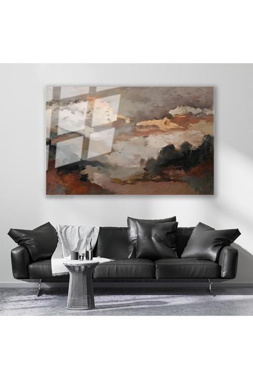 Cam Yatay Duvar Tablosu Cam Soyut Manzara5 Ev Ofis Salon Modern Duvar Tablosu