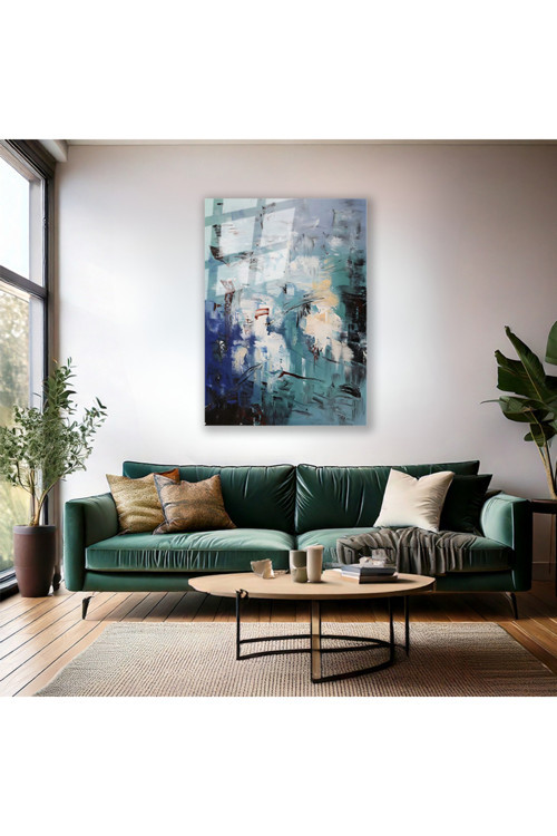 Soyut Temalı Cam Tablo Modern Salon Tablosu Ev Dekorasyon Cam Duvar Tablosu Yeni Ev Hediyesi