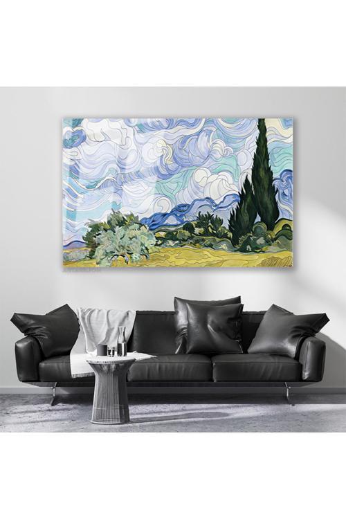 Cam Yatay Duvar Tablosu Cam Soyut Doga Manzarasi Ev Ofis Salon Modern Duvar Tablosu