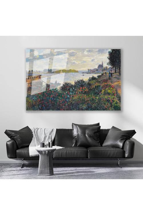 Cam Yatay Duvar Tablosu Cam Vintage Manzara3 Ev Ofis Salon Modern Duvar Tablosu