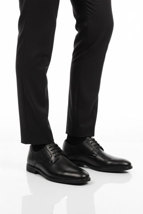 Siyah Hakiki Deri Erkek Klasik Ayakkabı 2496 M