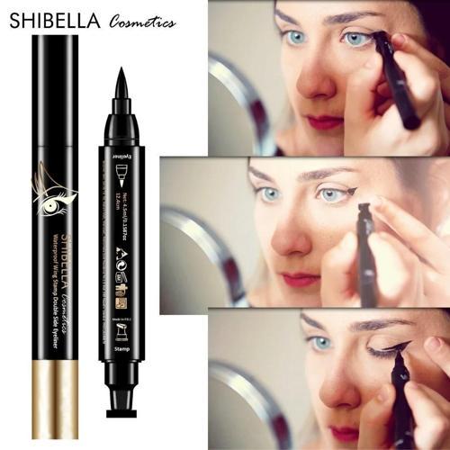 Damga Eyeliner, Siyah, Çift Taraflı, 24 Saat Dayanıklı, Kalın Damga