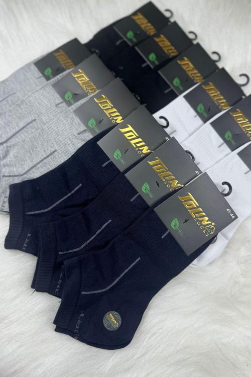 Erkek 12 li Bambu Patik Çorap Seti 10535