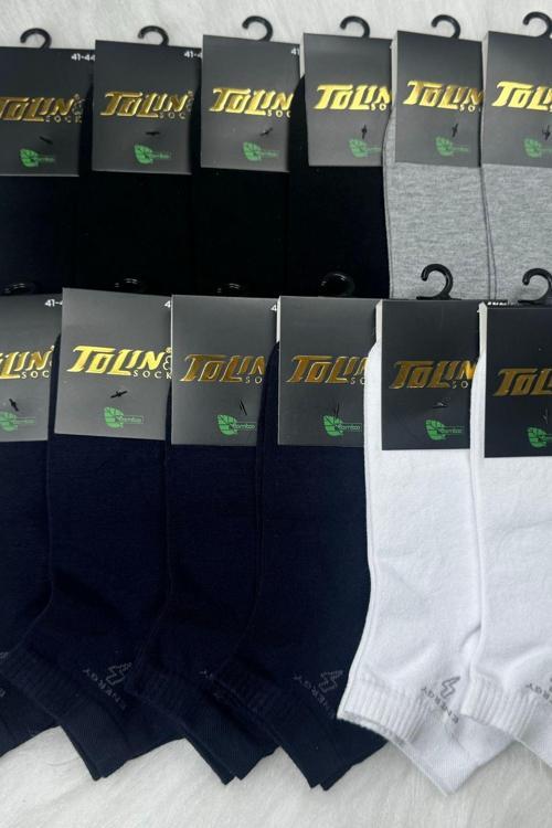 Erkek 12 li Bambu Patik Çorap Seti 10537