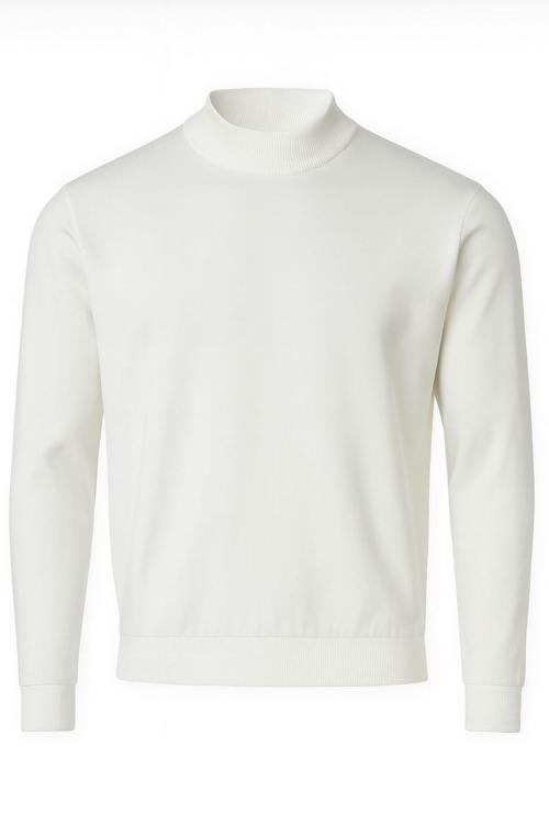 Slim Fit Polo Yarım Balıkçı Uzun Kol Erkek Triko - 7425