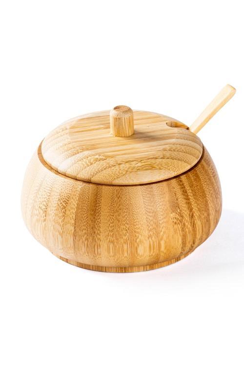 Bambu Kaşıklı Şekerlik Seti 13.5x13x9cm (8695835421780)
