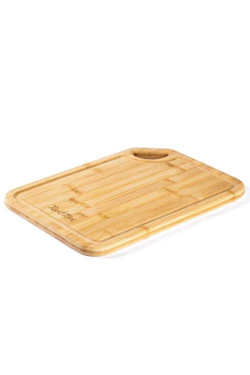 Bambu Köşe Tutacaklı Kesme Tahtası 33x24cm (8695835421469)