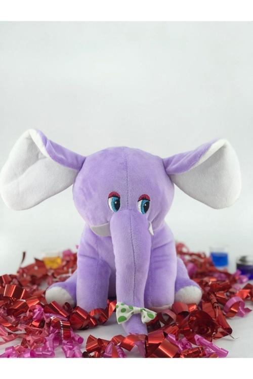 Lila Oyuncak Peluş Fil 25 cm