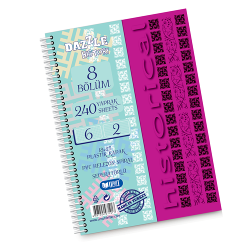 B5 Spiralli PP Kapak History - secenek_variant_property : 6+2