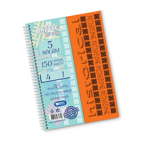 B5 Spiralli PP Kapak History - secenek_variant_property : 4+1